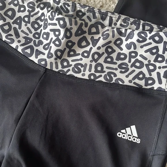 Adidas Leggings 🖤Aeroready Logo Workout - Picture 4 of 7